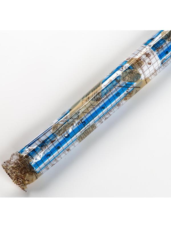 Бумага силиконизированная «Полоски», голубые, для выпечки, 0,38 х 5 м