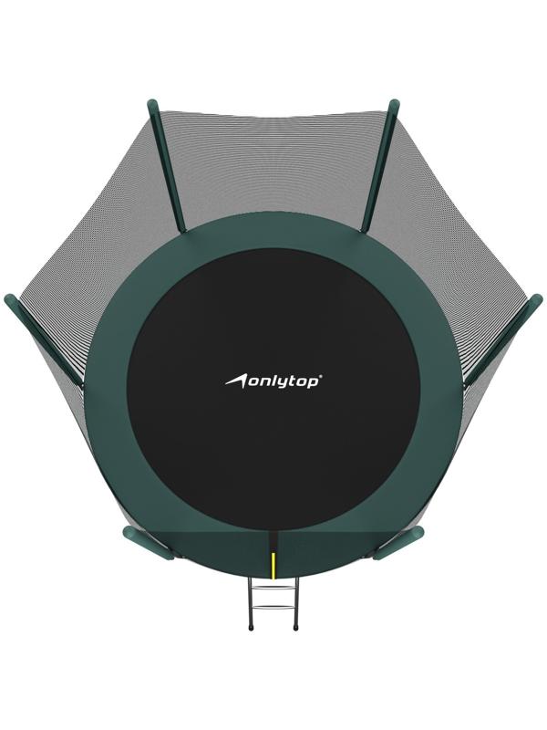 Батут ONLITOP, d=305 см, с лестницей, высота сетки 173/180 см, цвет зелёный