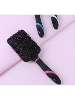 Расчёска массажная, широкая, 8 × 26 см, цвет МИКС