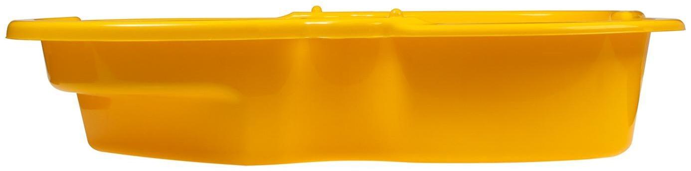 Песочница детская пластиковая, 94 × 70 × 19 см, жёлтая, «Синбад»