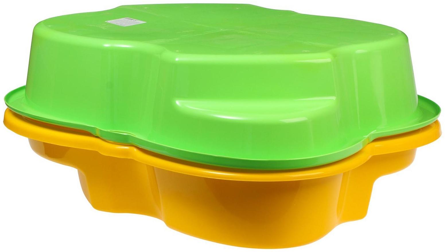 Песочница детская пластиковая, 94 × 70 × 19 см, жёлтая, «Синбад»