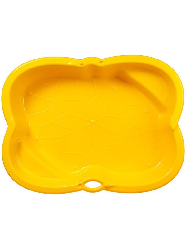 Песочница детская пластиковая, 94 × 70 × 19 см, жёлтая, «Синбад»
