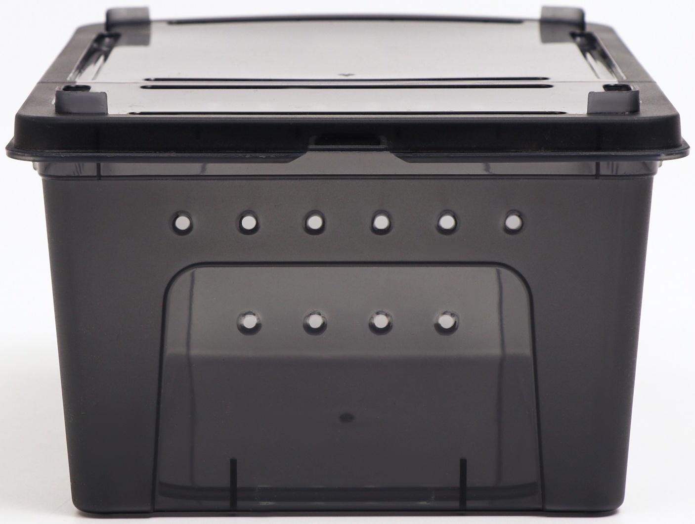 Переноска - отсадник для рептилий, 26 х 17,5 х 11,5 см, черная