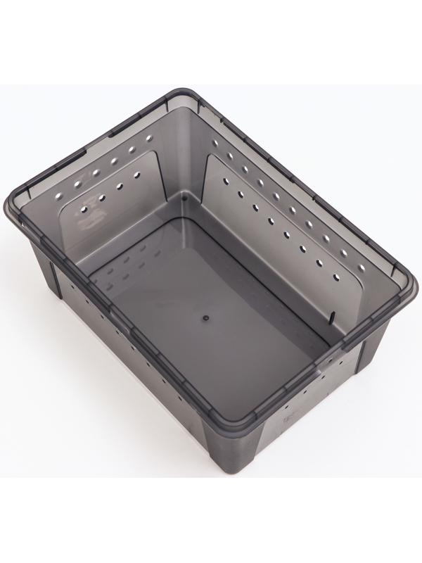 Переноска - отсадник для рептилий, 26 х 17,5 х 11,5 см, черная