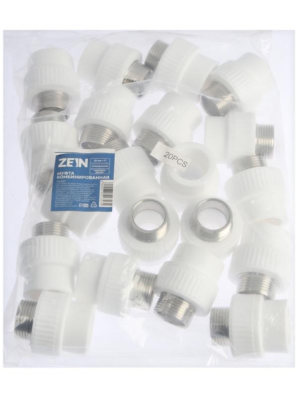 Муфта комбинированная ZEIN, полипропиленовая, наружная резьба, d=32 мм х 1