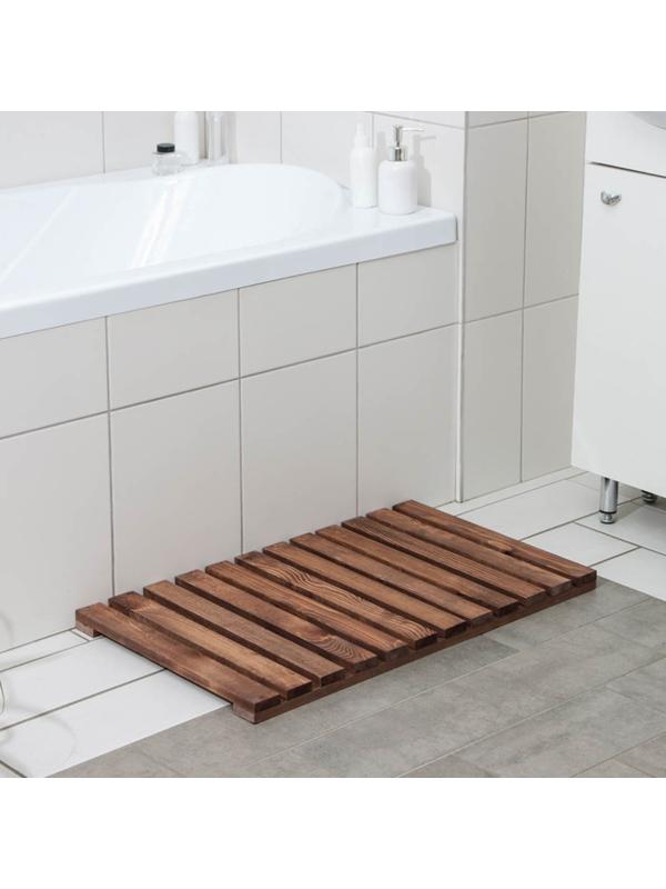 Решётка в ванную комнату под ноги, 70×42×3 см, с покрытием