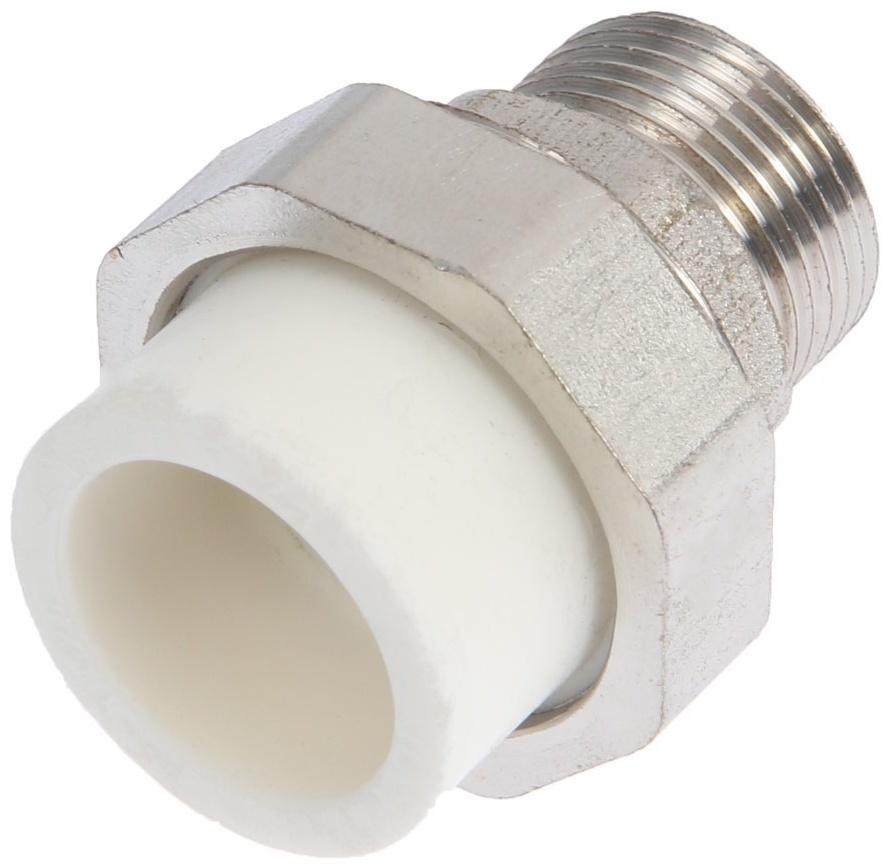 Муфта комбинированная ZEIN, полипропиленовая, американка, наружная резьба, d=25 мм х 3/4