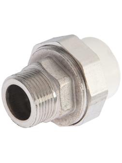 Муфта комбинированная ZEIN, полипропиленовая, американка, наружная резьба, d=25 мм х 3/4