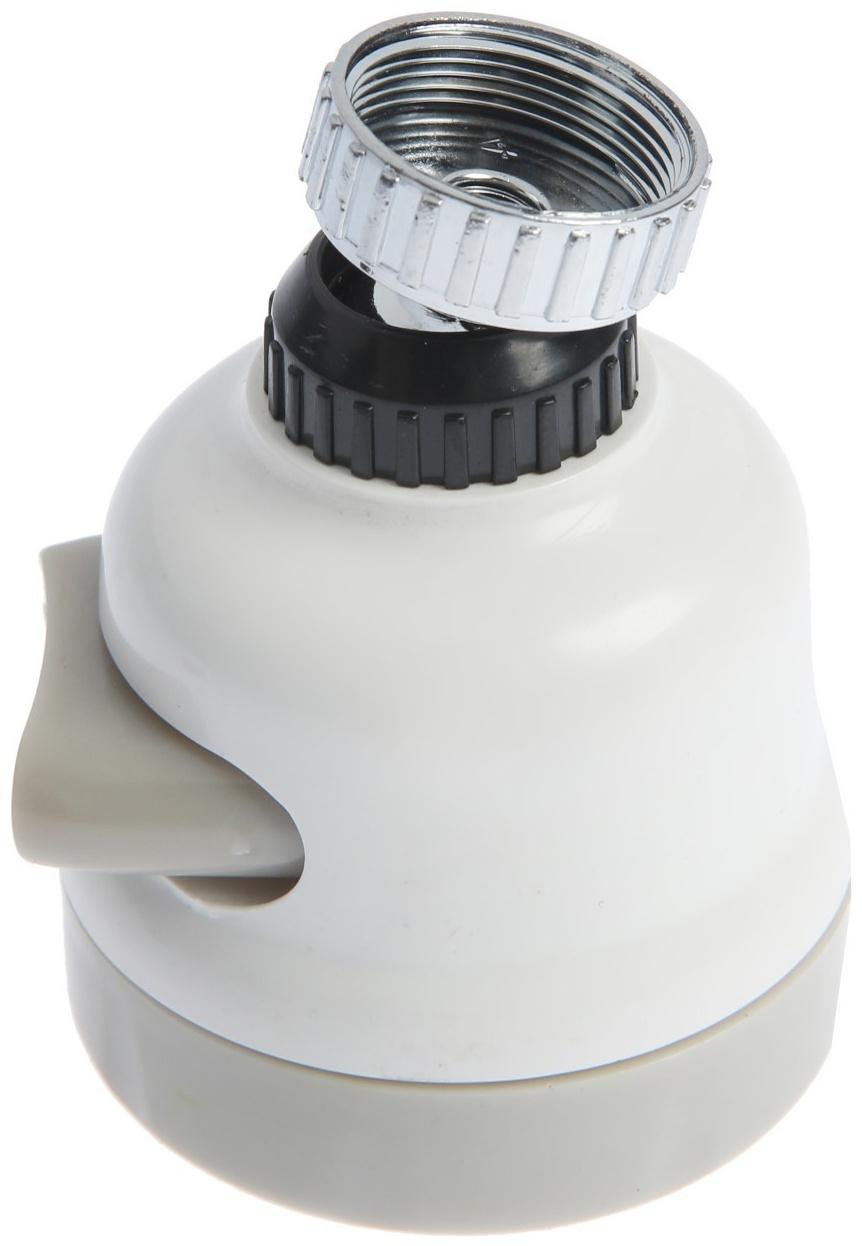 Аэратор ZEIN, регулировка потока, сетка из нержавейки, 3 режима, пластик, белый