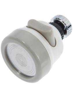 Аэратор ZEIN, регулировка потока, сетка из нержавейки, 3 режима, пластик, белый