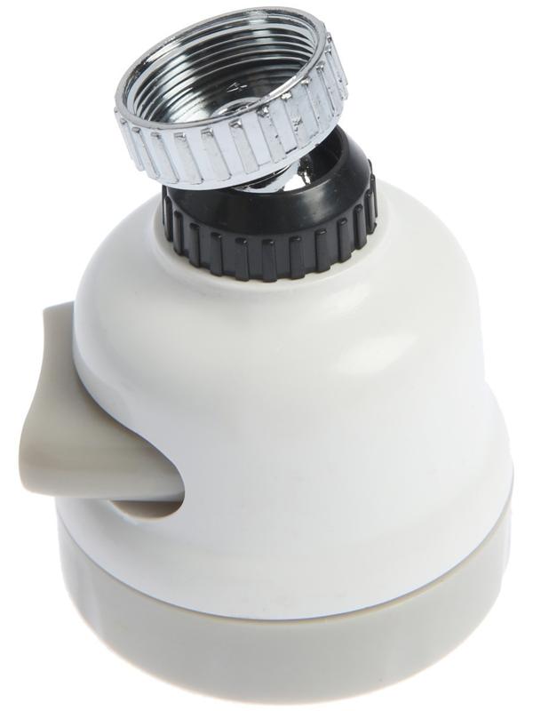 Аэратор ZEIN, регулировка потока, сетка из нержавейки, 3 режима, пластик, белый