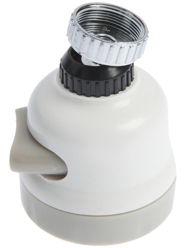 Аэратор ZEIN, регулировка потока, сетка из нержавейки, 3 режима, пластик, белый