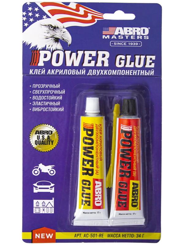 Клей ABRO MASTERS, акриловый, двухкомпонентный, 34 г