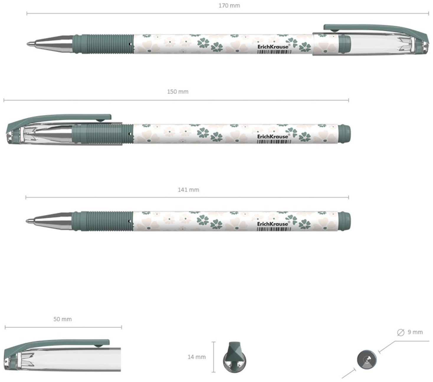 Ручка шариковая ErichKrause Natural Life Stick, узел 0,7мм, чернила синие