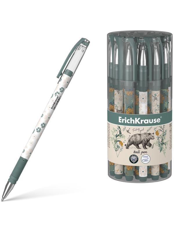 Ручка шариковая ErichKrause Natural Life Stick, узел 0,7мм, чернила синие