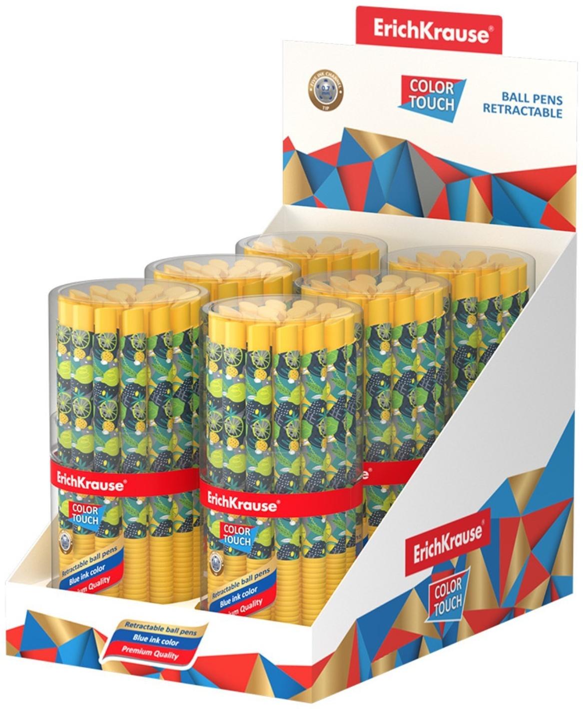 Ручка шариковая автомат ErichKrause ColorTouch Lime, узел 0,7мм, чернила синие