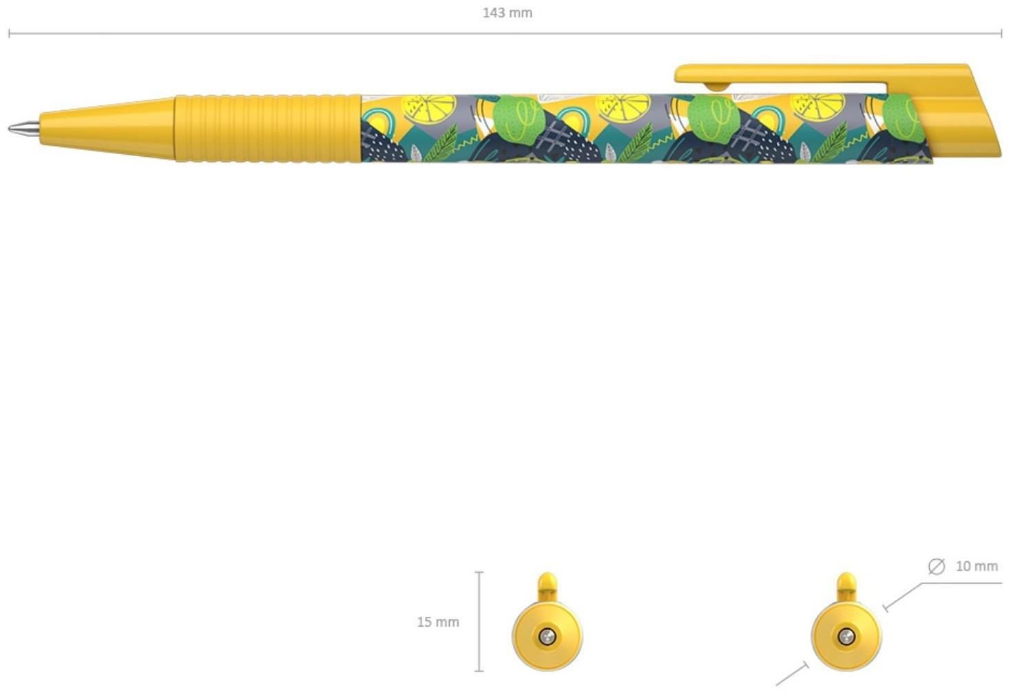 Ручка шариковая автомат ErichKrause ColorTouch Lime, узел 0,7мм, чернила синие