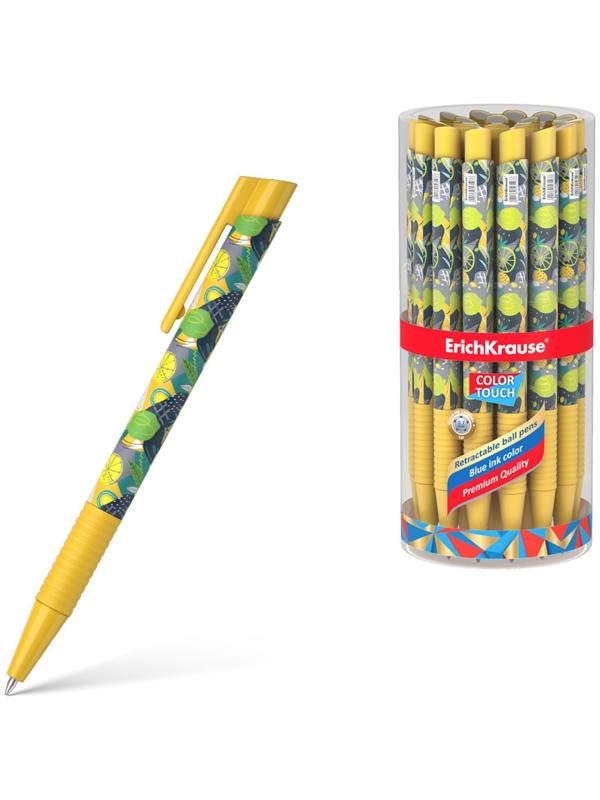Ручка шариковая автомат ErichKrause ColorTouch Lime, узел 0,7мм, чернила синие