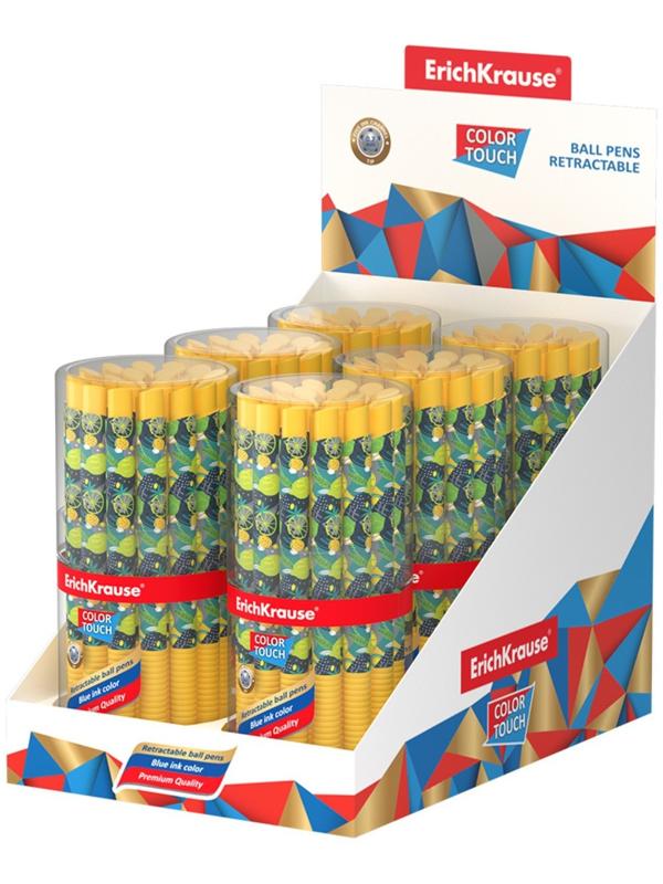Ручка шариковая автомат ErichKrause ColorTouch Lime, узел 0,7мм, чернила синие