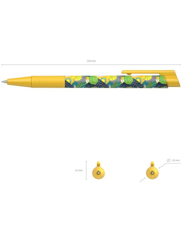 Ручка шариковая автомат ErichKrause ColorTouch Lime, узел 0,7мм, чернила синие