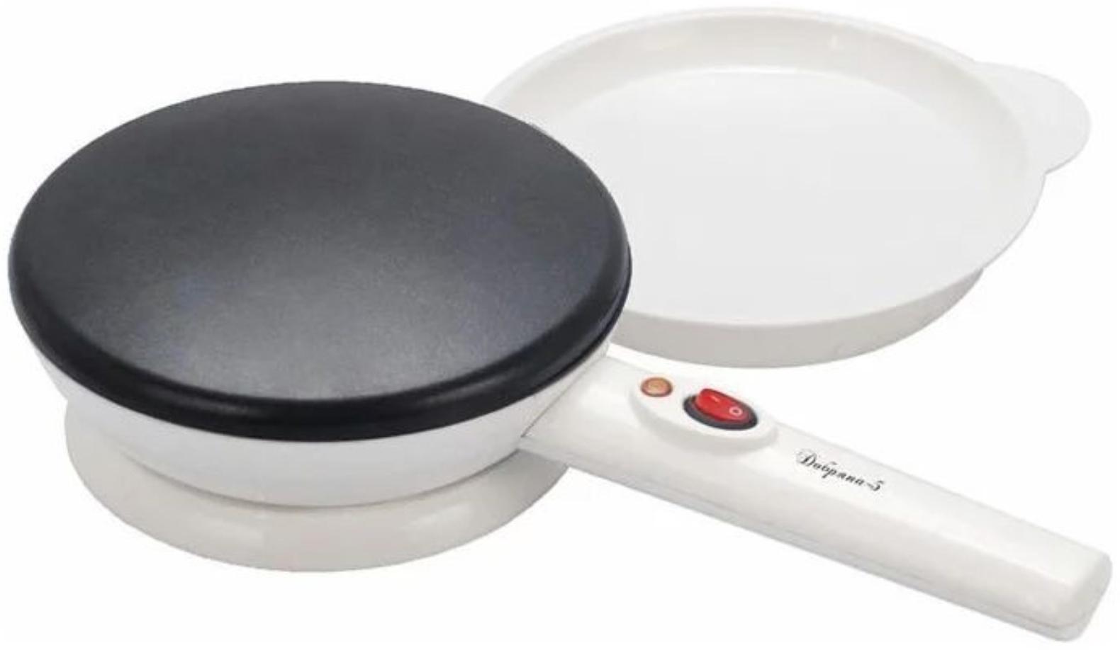 Блинница электрическая «Добряна-5», погружная, 800 Вт, d=20 см, цвет цвет белый