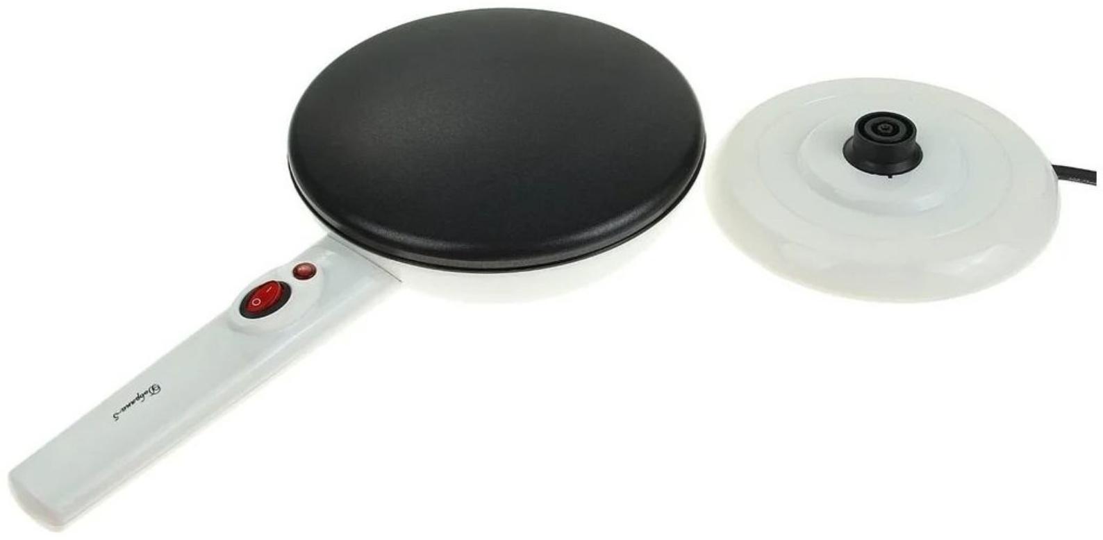 Блинница электрическая «Добряна-5», погружная, 800 Вт, d=20 см, цвет цвет белый