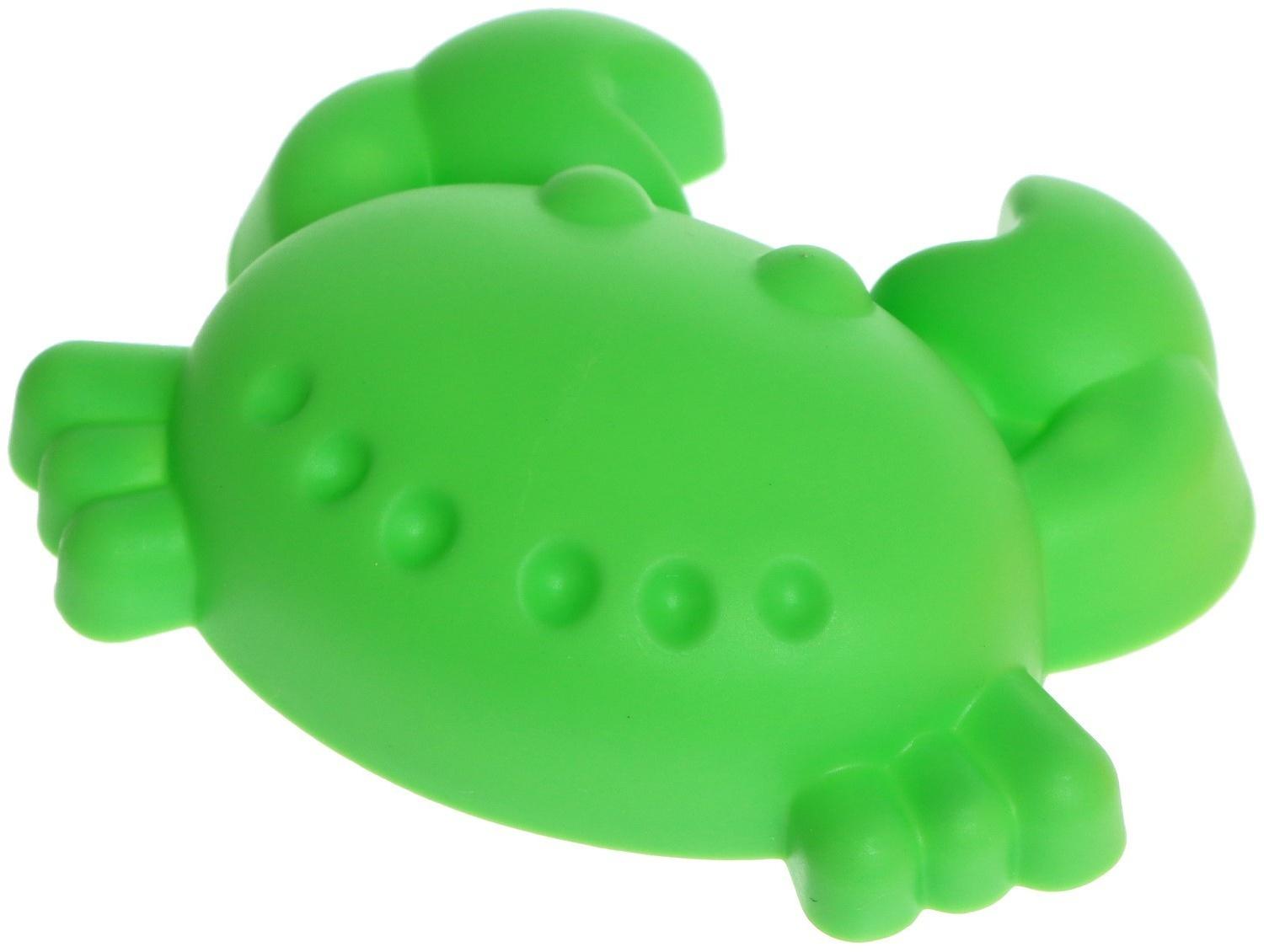 Песочный набор «Лето»: ведро, лопатка, грабли, формочка, в сетке