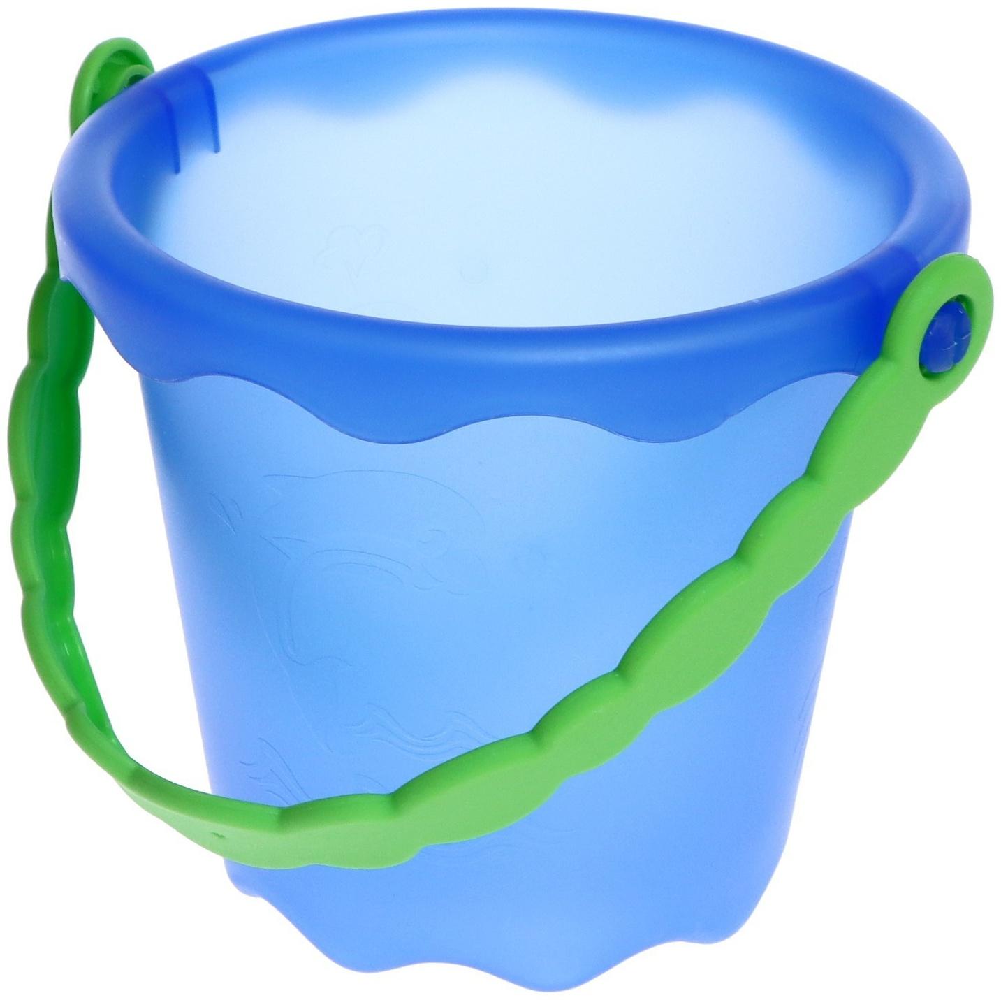 Песочный набор «Лето»: ведро, лопатка, грабли, формочка, в сетке