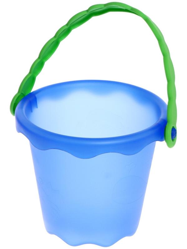 Песочный набор «Лето»: ведро, лопатка, грабли, формочка, в сетке