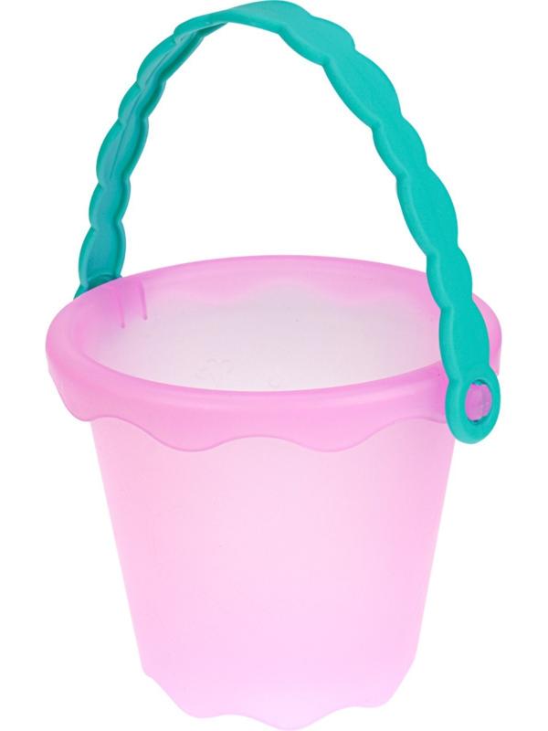 Песочный набор «Лето»: ведро, лопатка, грабли, формочка, в сетке