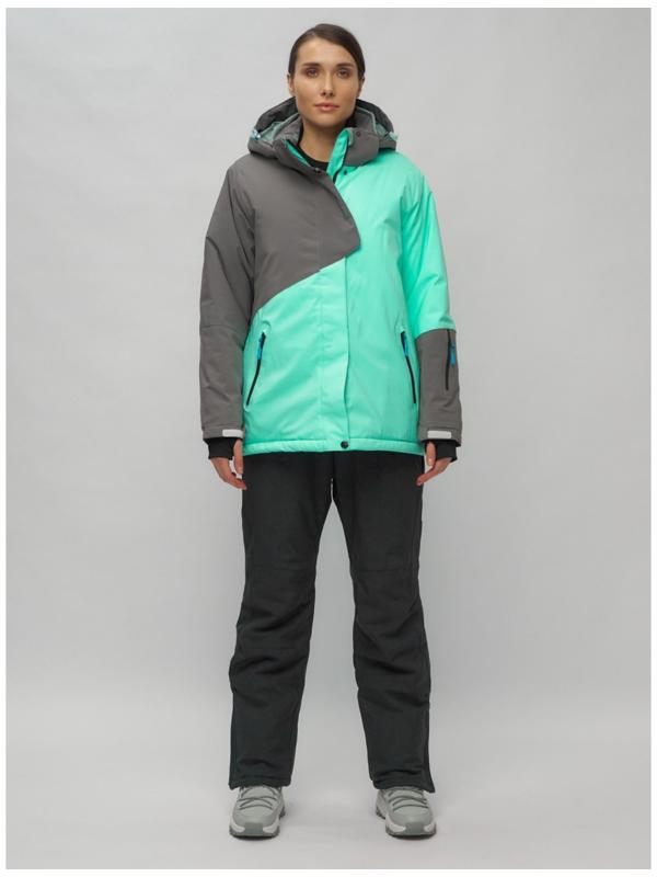 Костюм горнолыжный женский, размер 54, цвет бирюзовый