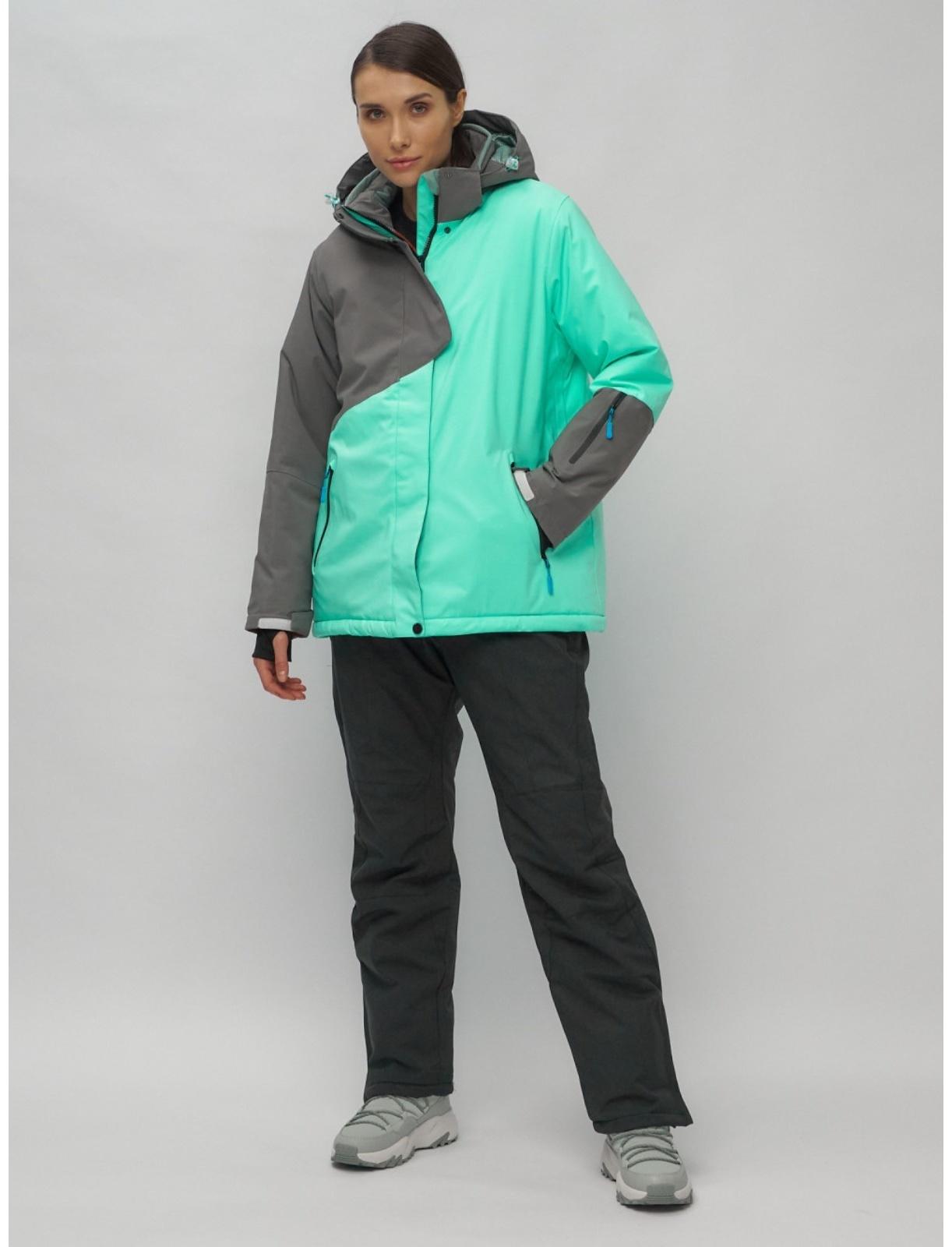 Костюм горнолыжный женский, размер 56, цвет бирюзовый