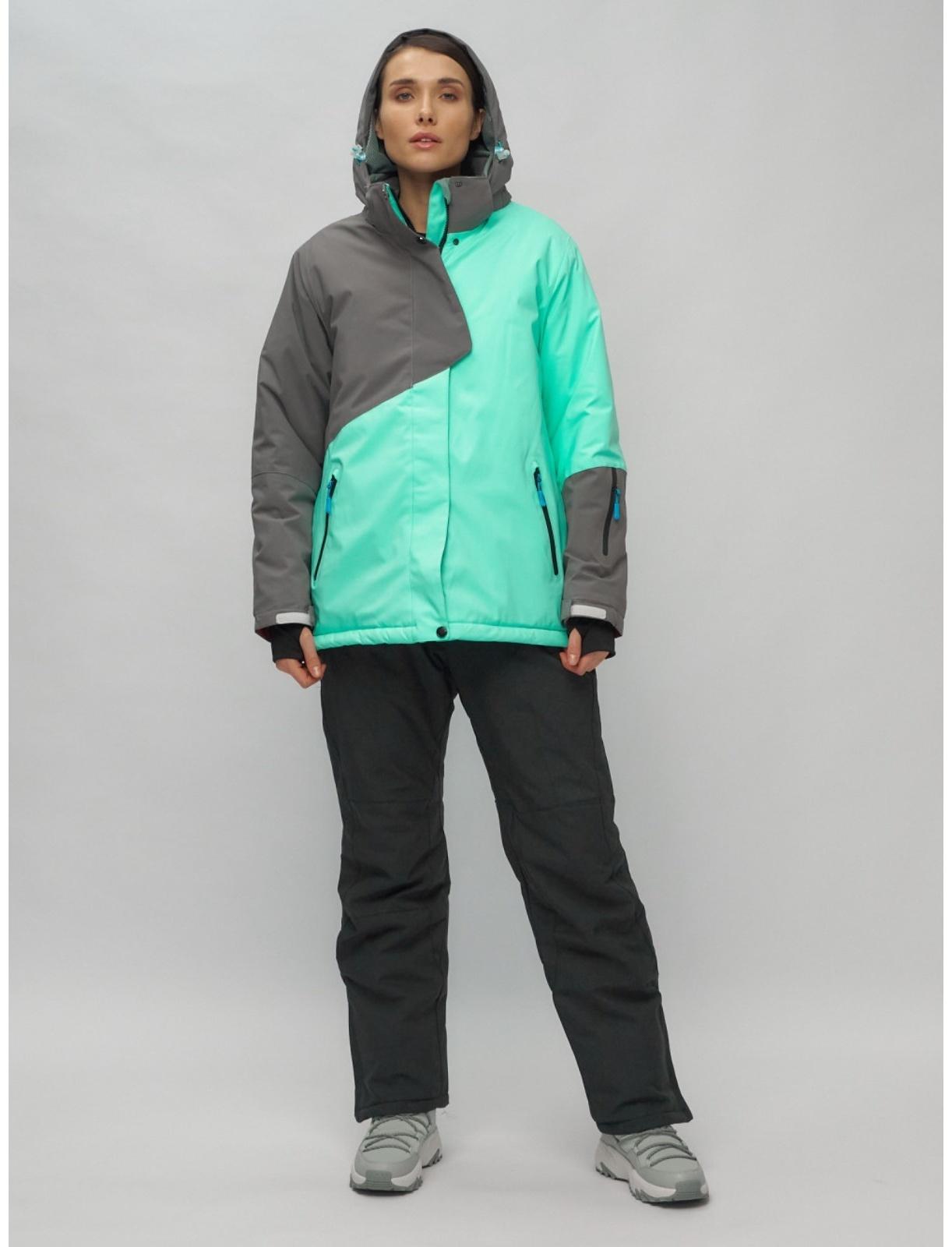 Костюм горнолыжный женский, размер 56, цвет бирюзовый