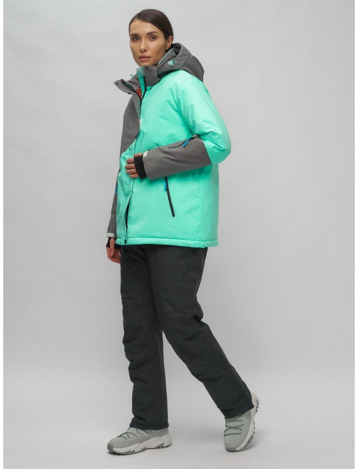 Костюм горнолыжный женский, размер 56, цвет бирюзовый