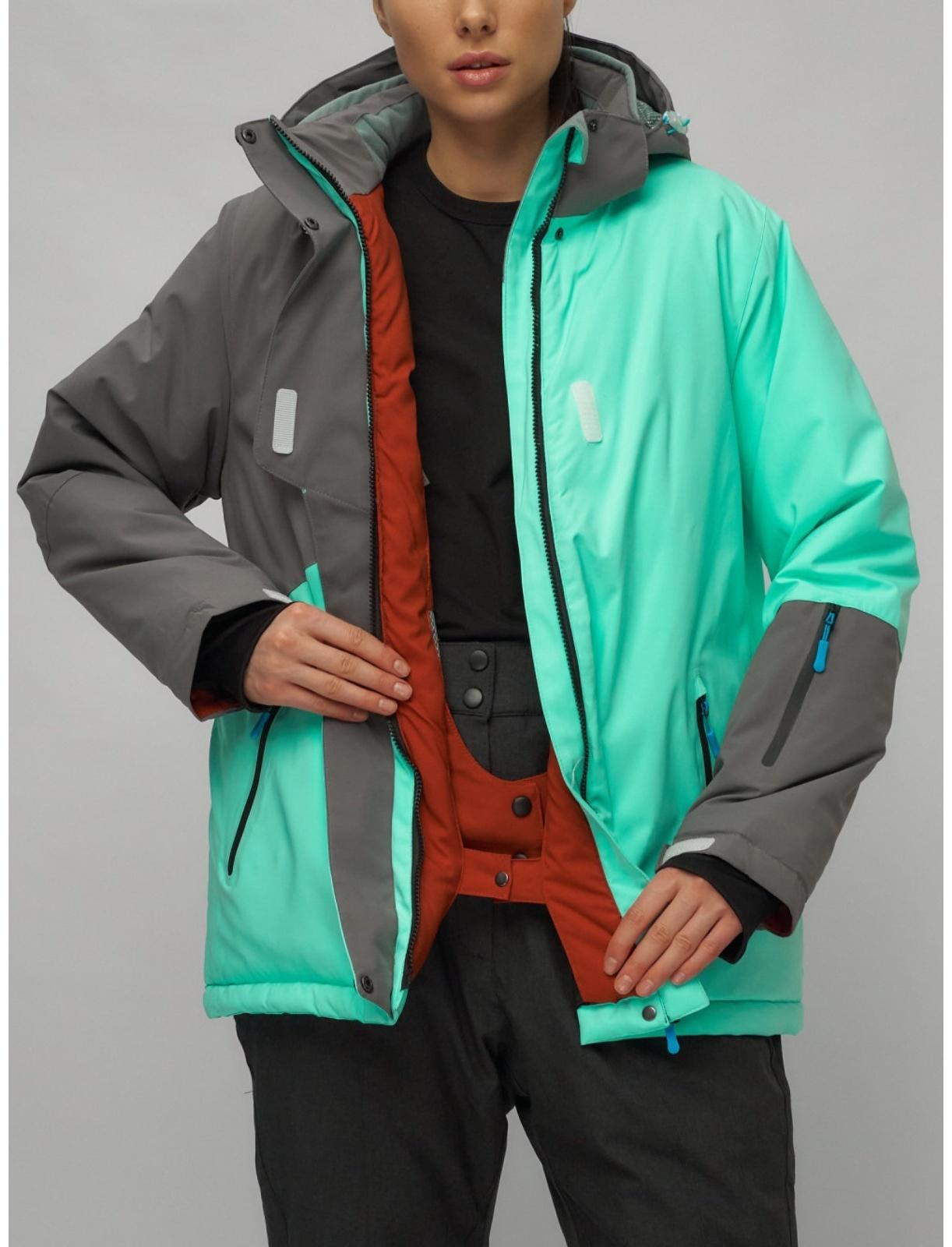 Костюм горнолыжный женский, размер 56, цвет бирюзовый