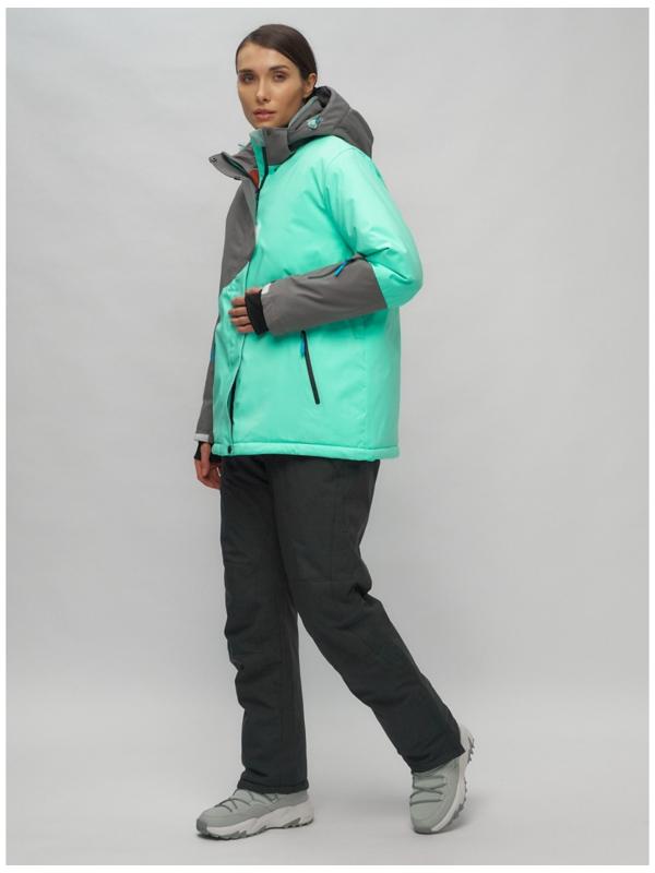 Костюм горнолыжный женский, размер 56, цвет бирюзовый