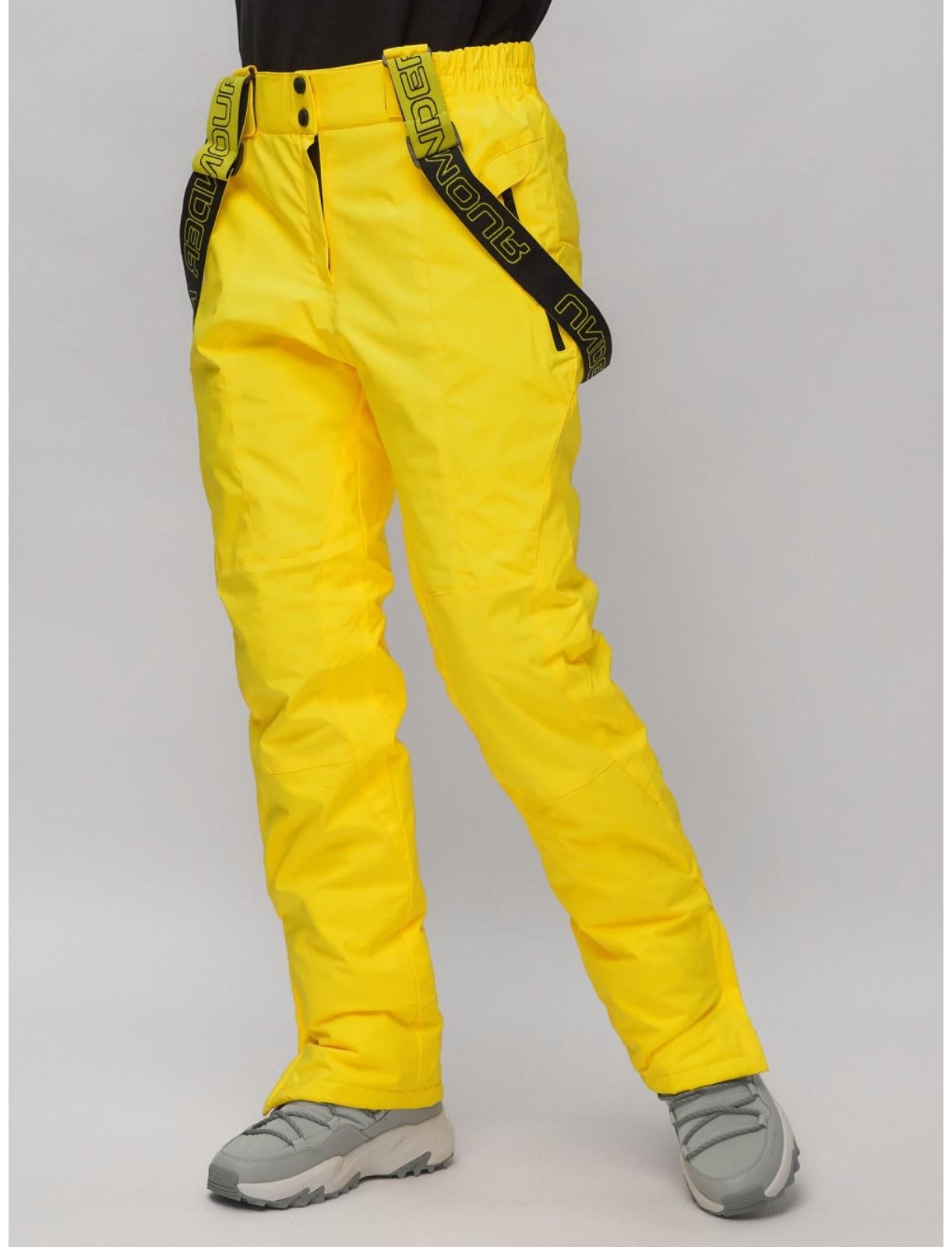 Костюм горнолыжный женский, размер 50, цвет жёлтый