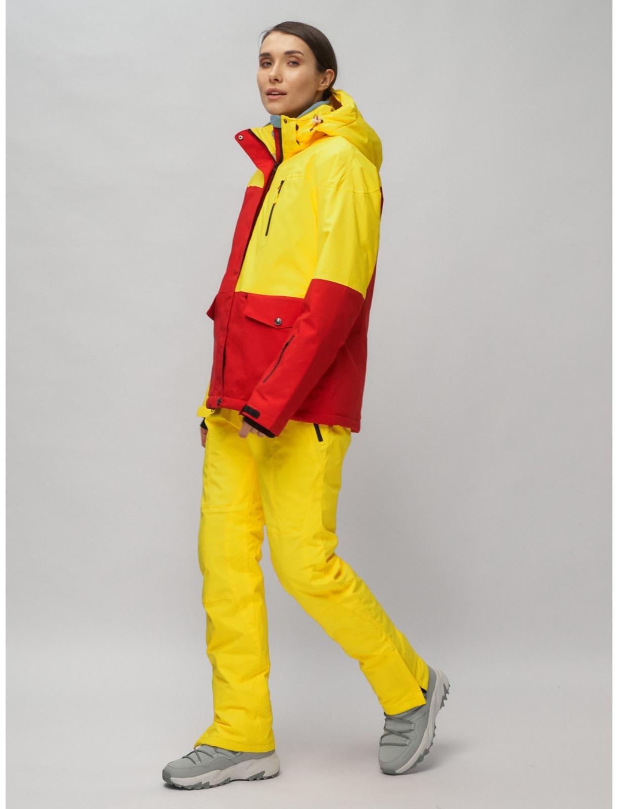 Костюм горнолыжный женский, размер 50, цвет жёлтый