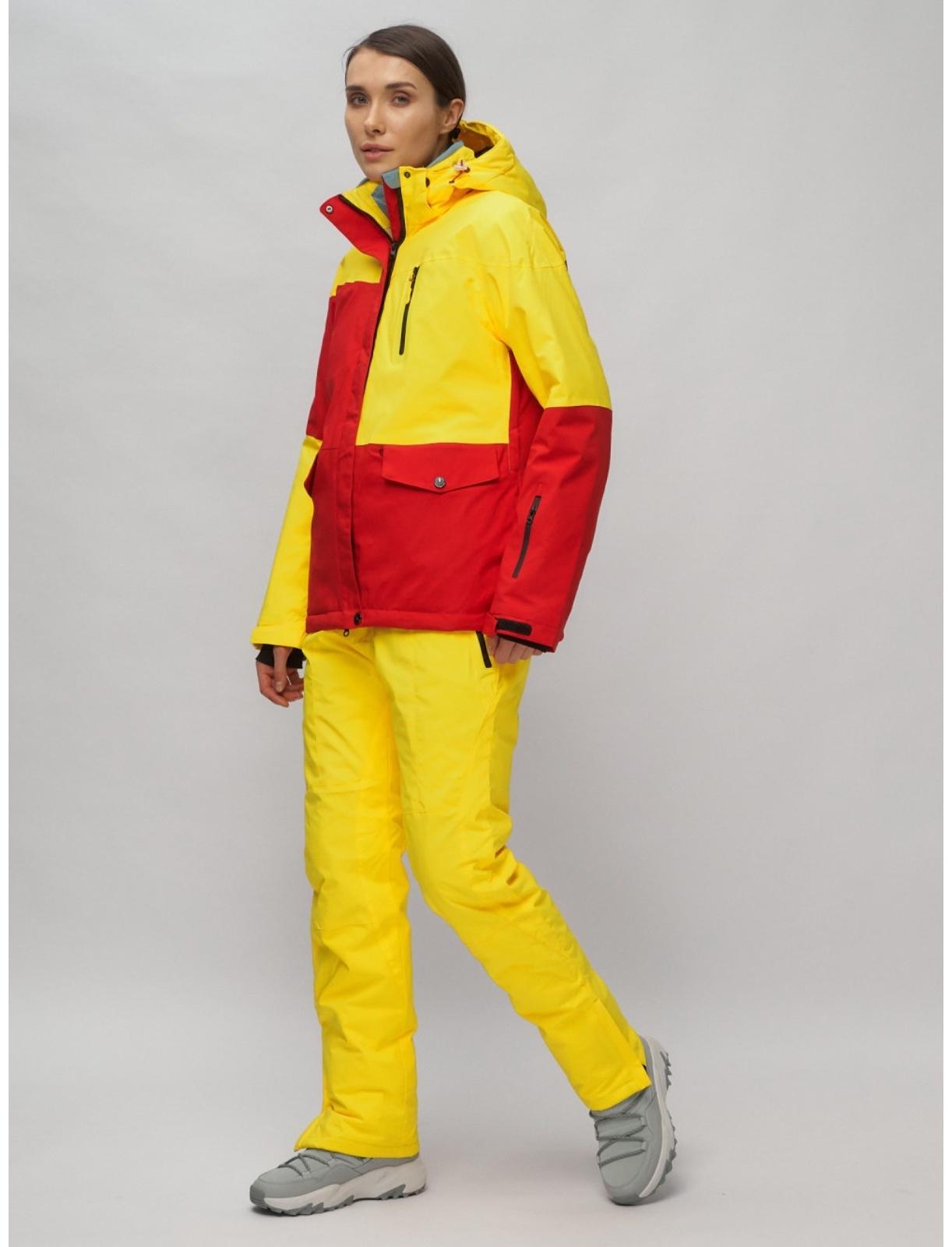 Костюм горнолыжный женский, размер 50, цвет жёлтый