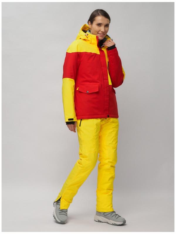 Костюм горнолыжный женский, размер 50, цвет жёлтый