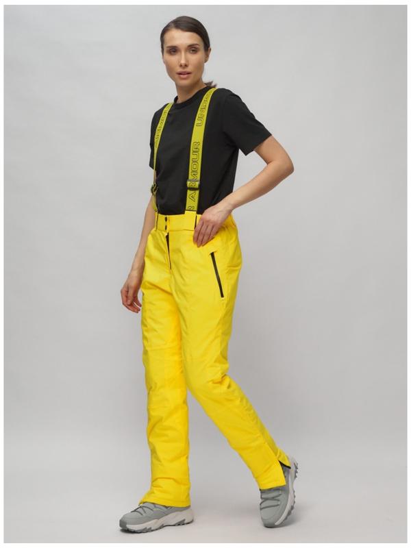 Костюм горнолыжный женский, размер 50, цвет жёлтый