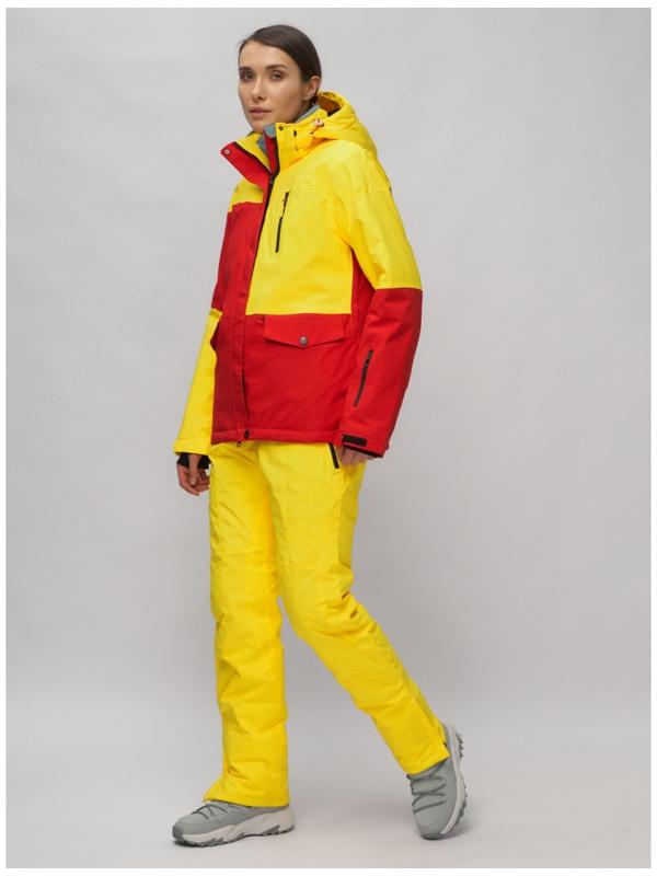 Костюм горнолыжный женский, размер 50, цвет жёлтый