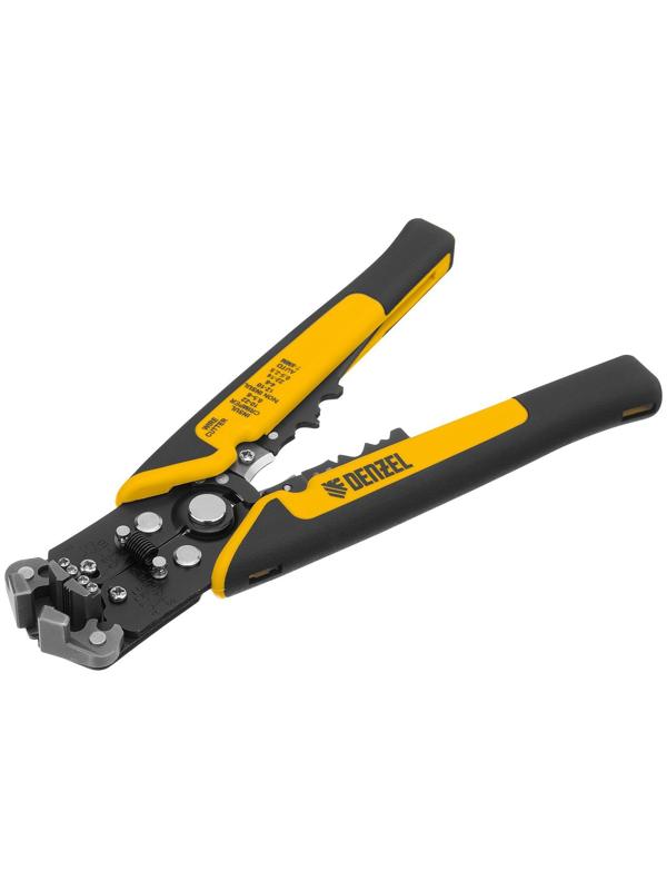 Щипцы для зачистки электропроводов Denzel 17742, функция обрезания проводов, 0.2 - 6 мм2