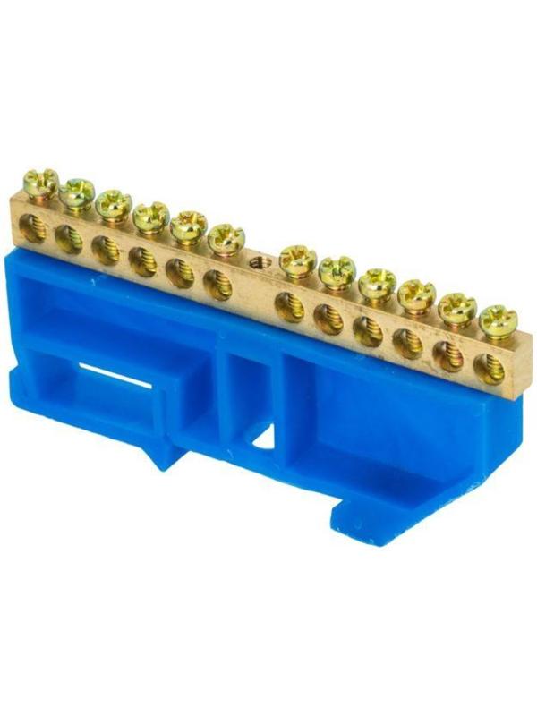 Шина нулевая EKF sn0-63-12-d DIN-рейку, синий