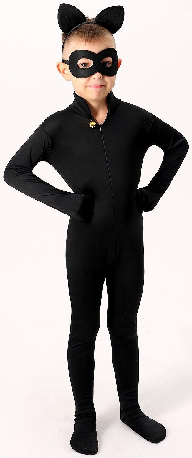 Карнавальный набор «Крутой кот», р. S, комбез, маска, ободок, рост 104–116 см