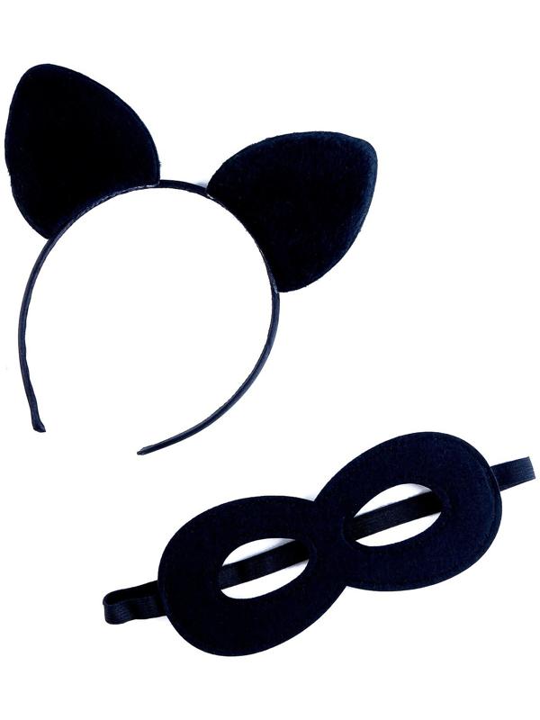 Карнавальный набор «Крутой кот», р. S, комбез, маска, ободок, рост 104–116 см