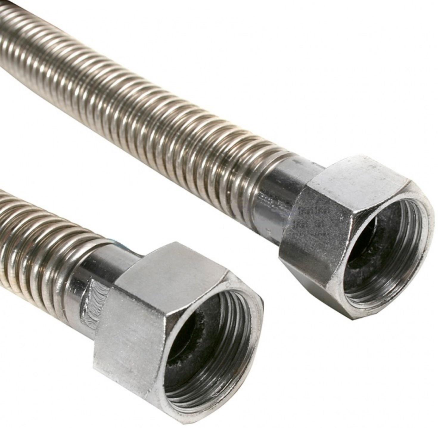 Подводка для газа сильфонная AQUALINK, внутренняя/внутренняя резьба 1/2