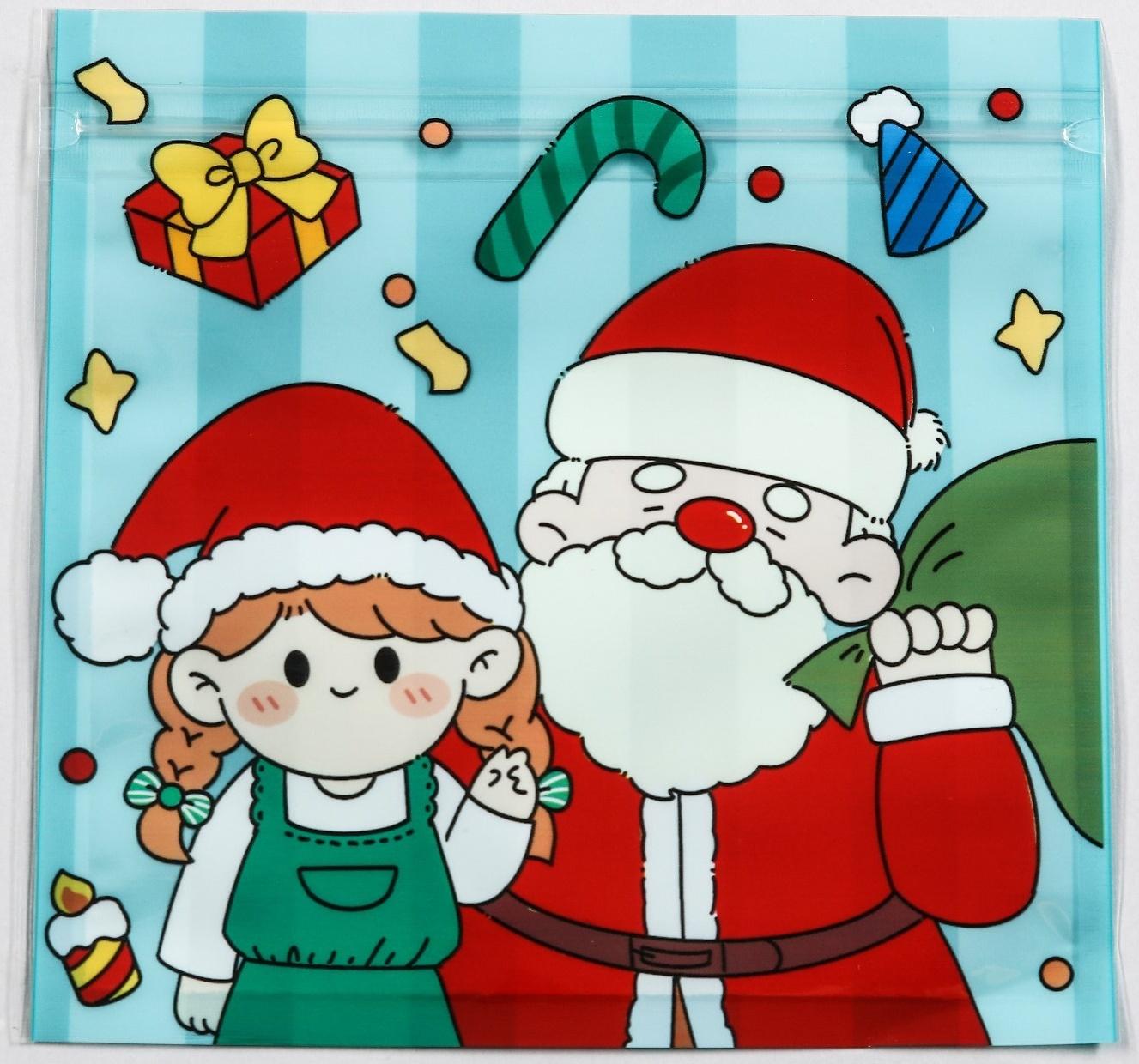 Пакет подарочный, с zip-lock застежкой 13.5 х 13.5 см