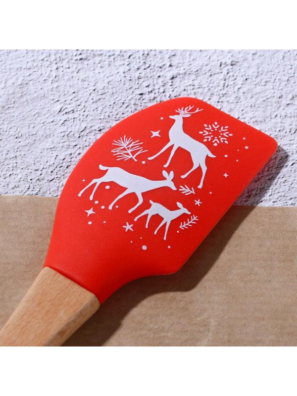 Лопатка силиконовая «Олени», 26 х 5 см