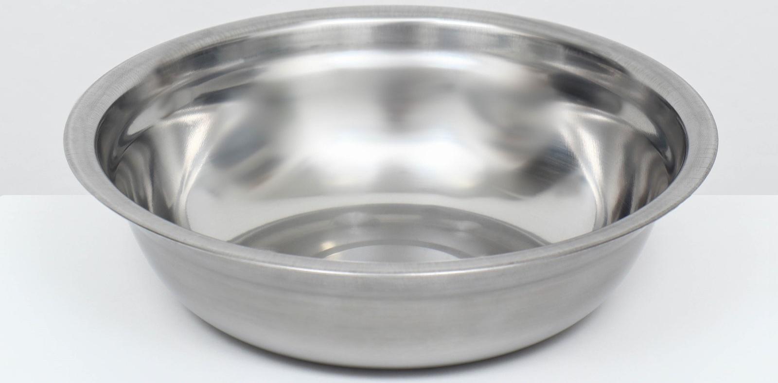 Миска металлическая эконом, 1,5 л, 25 х 6 см